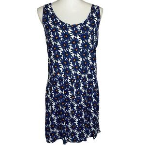 Dr. Bloom Boutique‎ Blue Daisy Floral Flowy Shift Sundress Dress Small / Medium